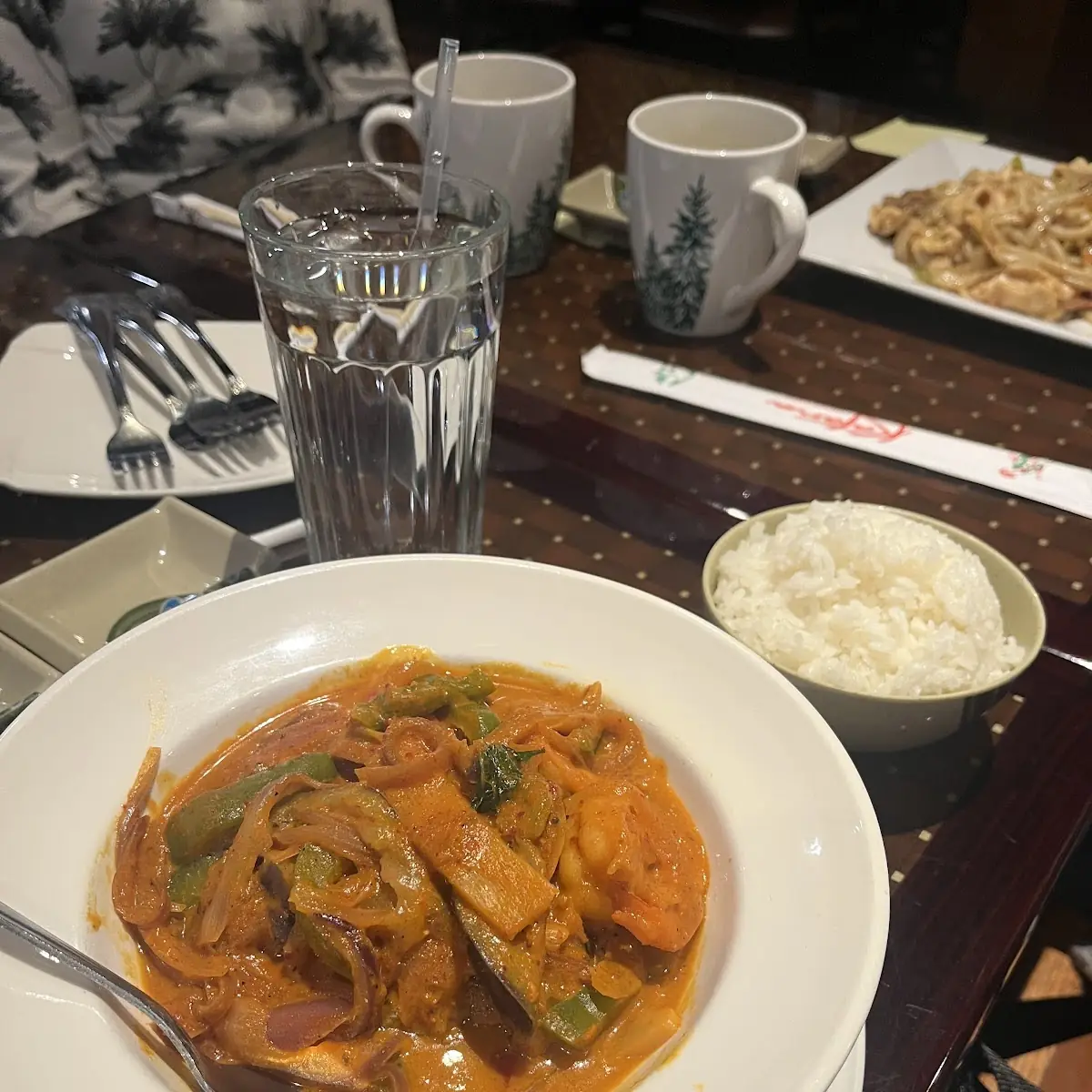 Red Curry with Vegetables and Shrimp