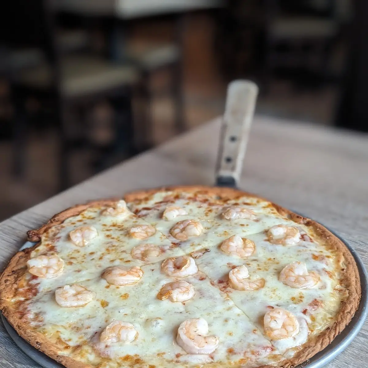 Cauliflower Crust Pizza with Shrimp