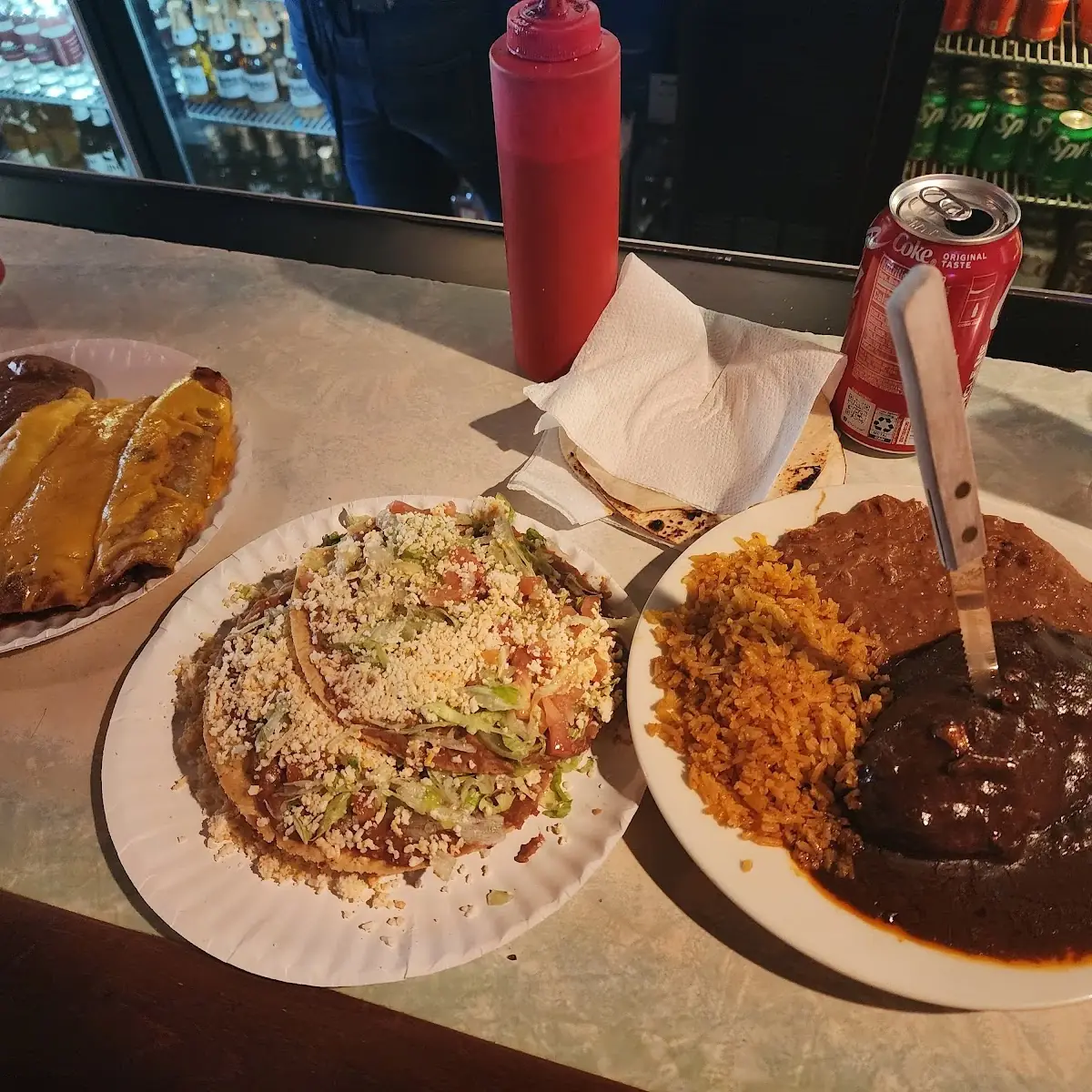Enchilada Plate Chicken Mole Tostadas