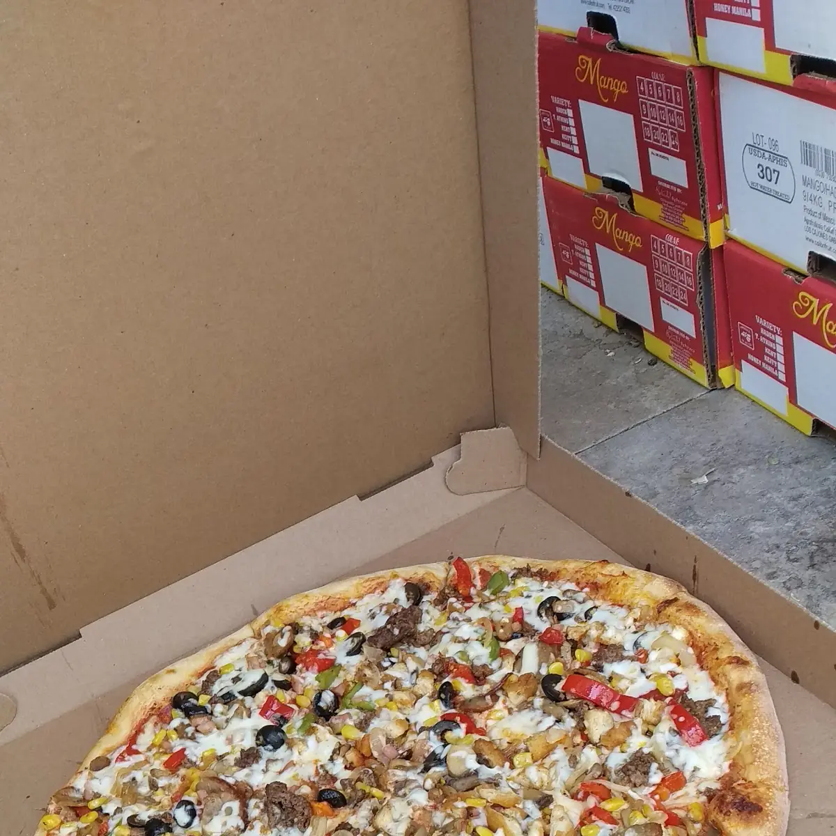 Pizza Carbonara Familiar