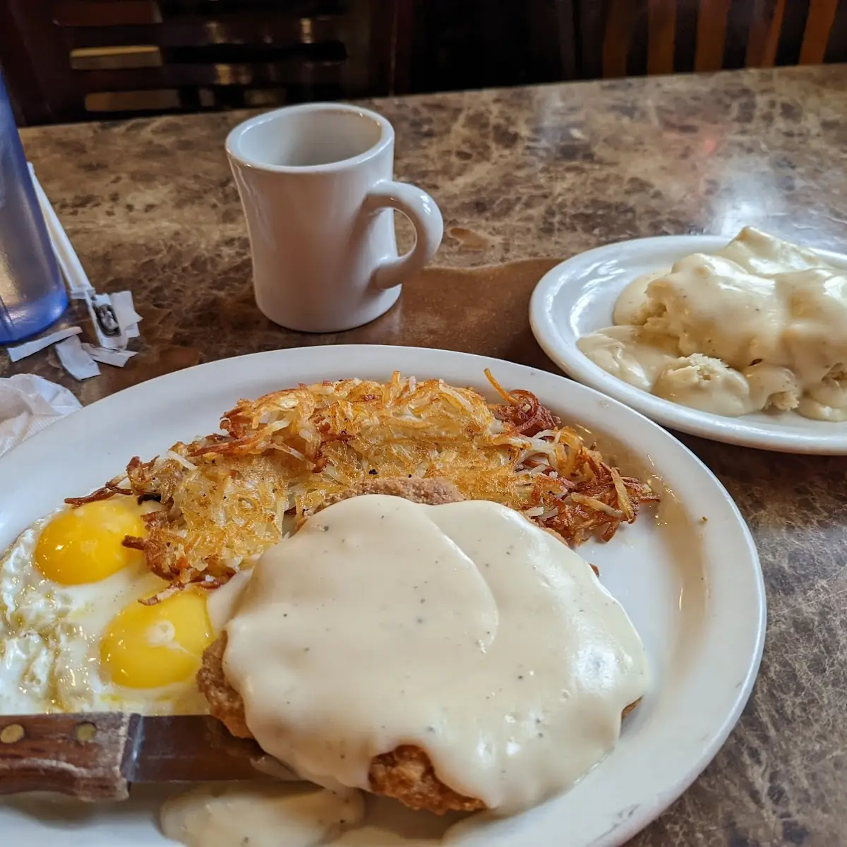 Country Fried Steak and Eggs