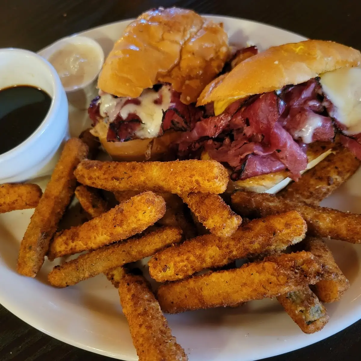Sub with Dip and Zucchini Fries