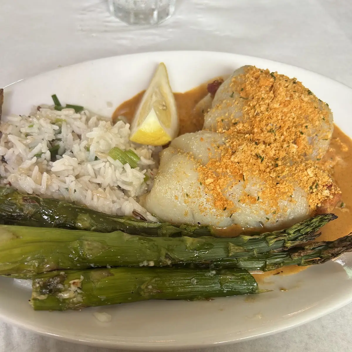 Baked Cod with Lobster Sauce