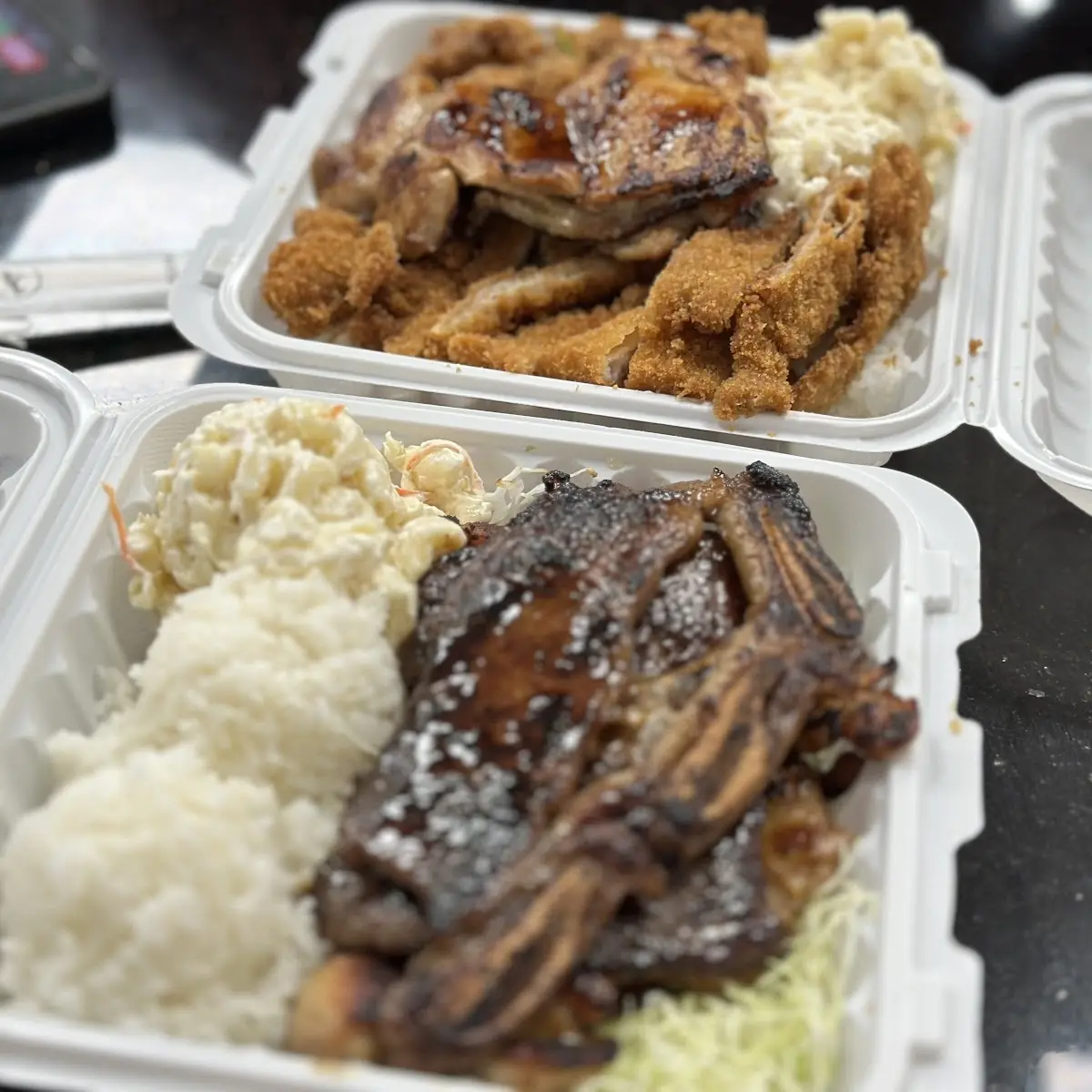 Aloha Saimin BBQ Chicken and Egg