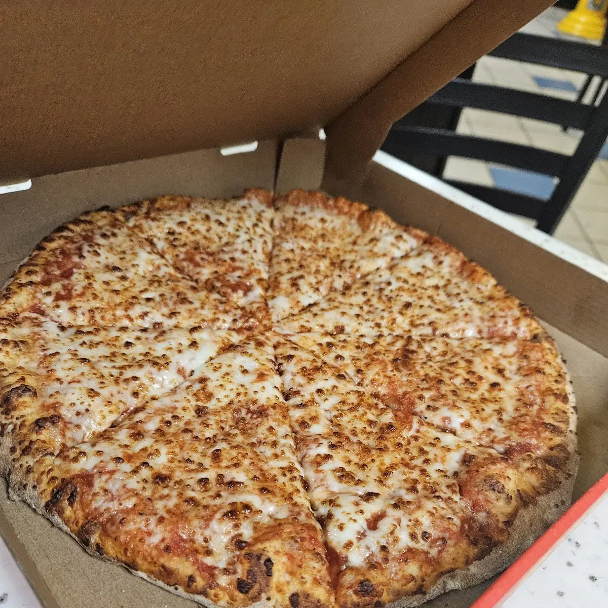 Cheese Pizza with Extra Cheese and Bacon