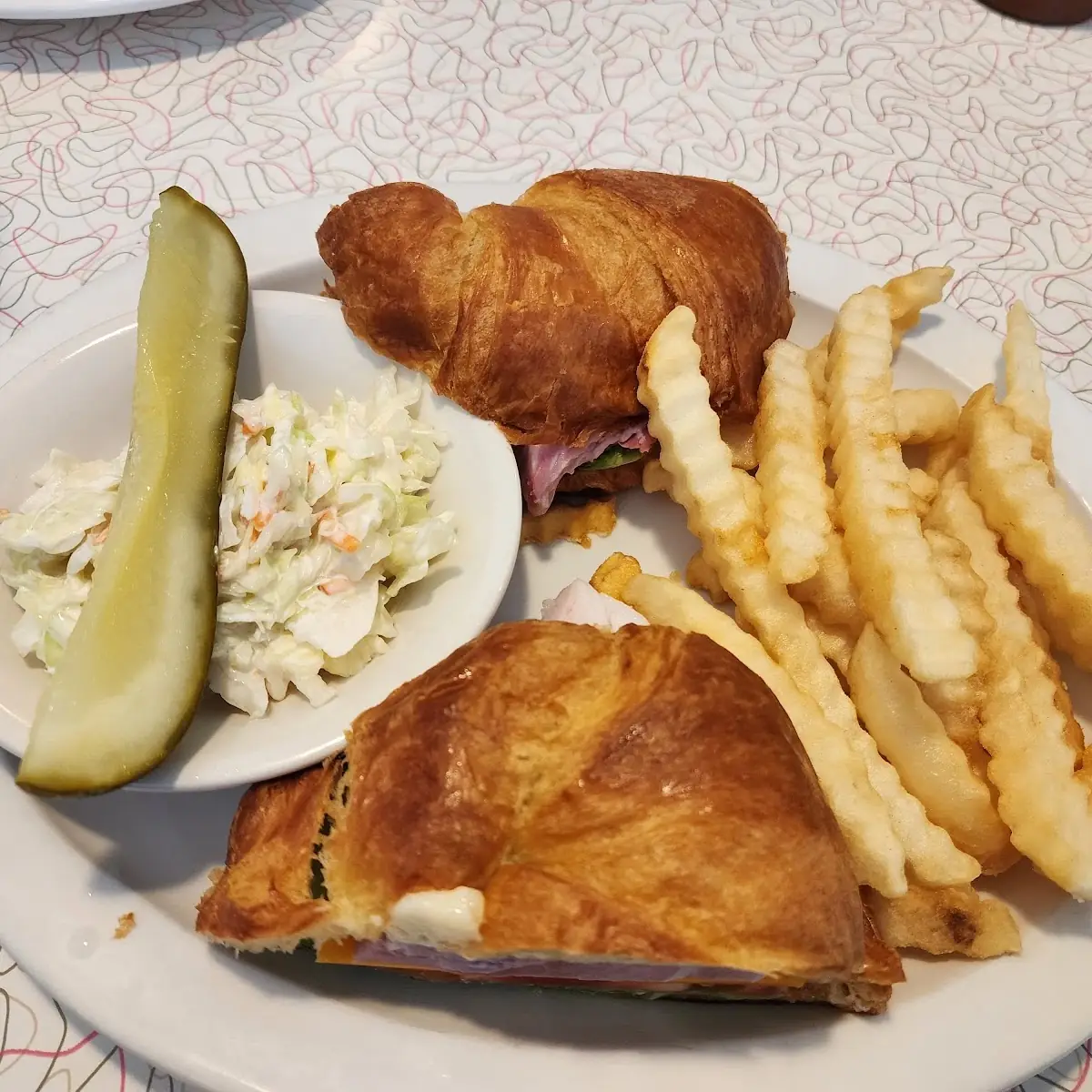 Ham Egg and Cheese Croissant
