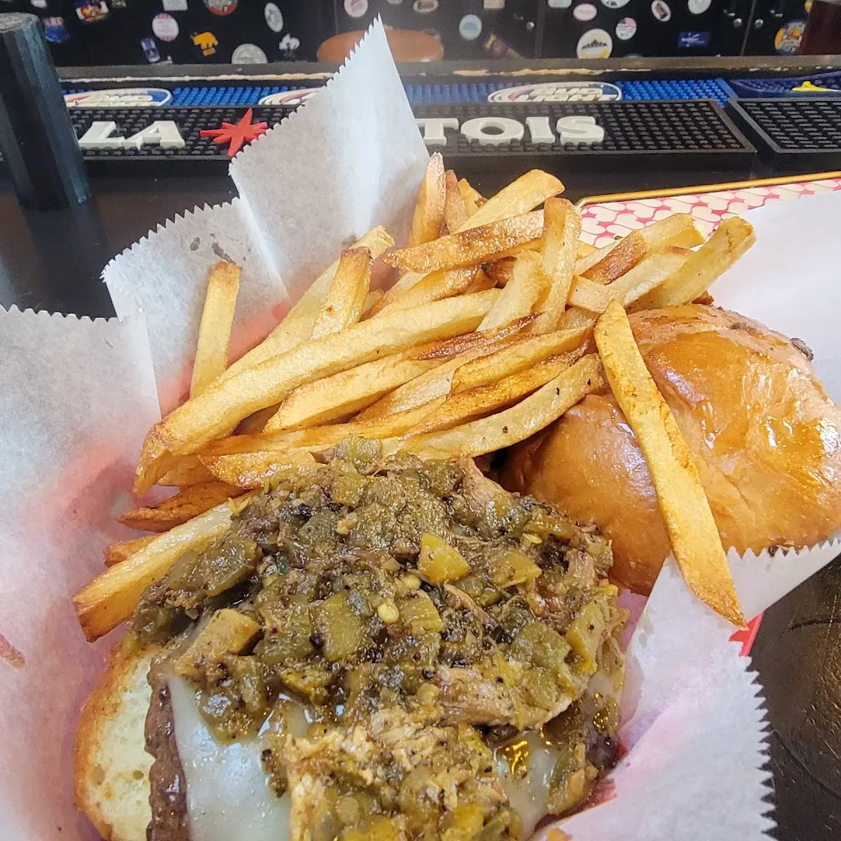 Green Chile Cheeseburger