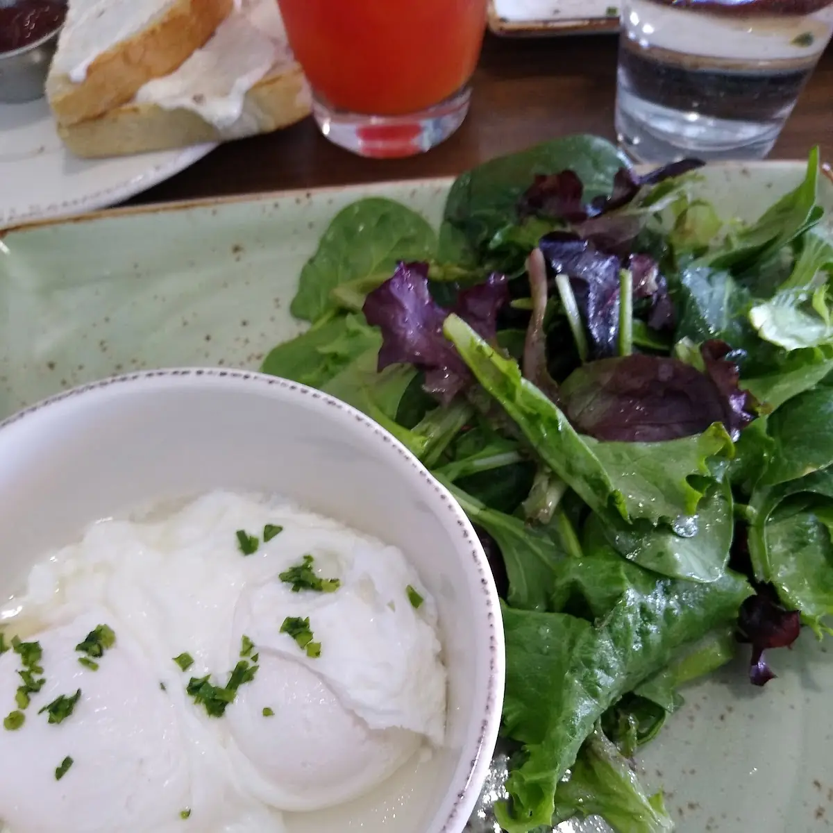 Poached Eggs and Spring Greens