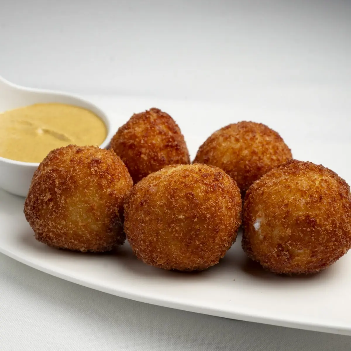 Elarji Balls with Walnut Sauce Deep Fried Cheese Grits