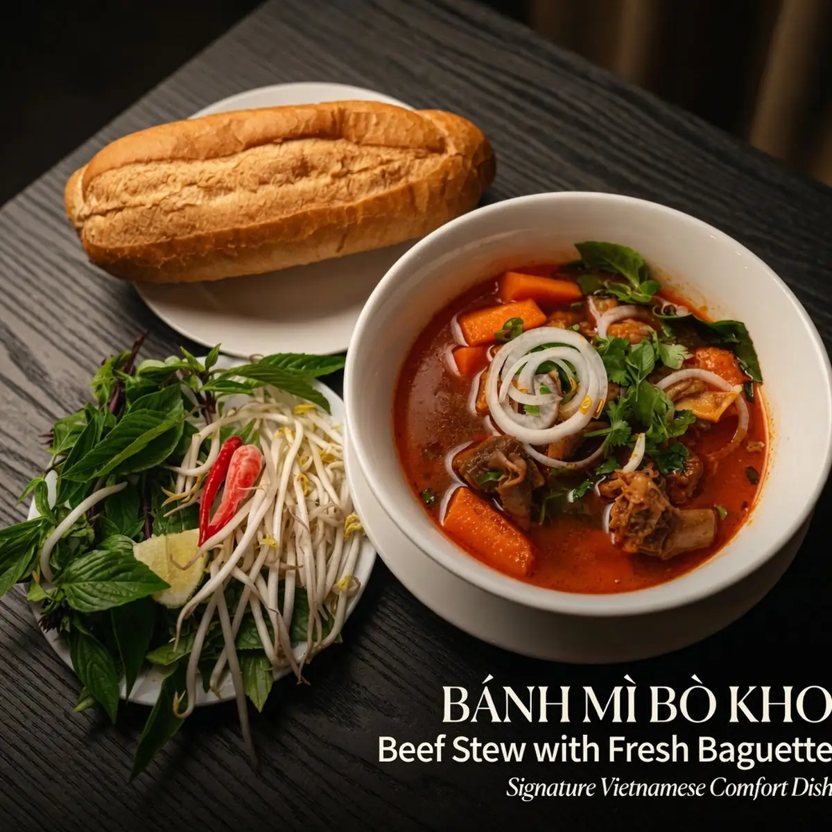 Vietnamese Beef Stew w Baguette
