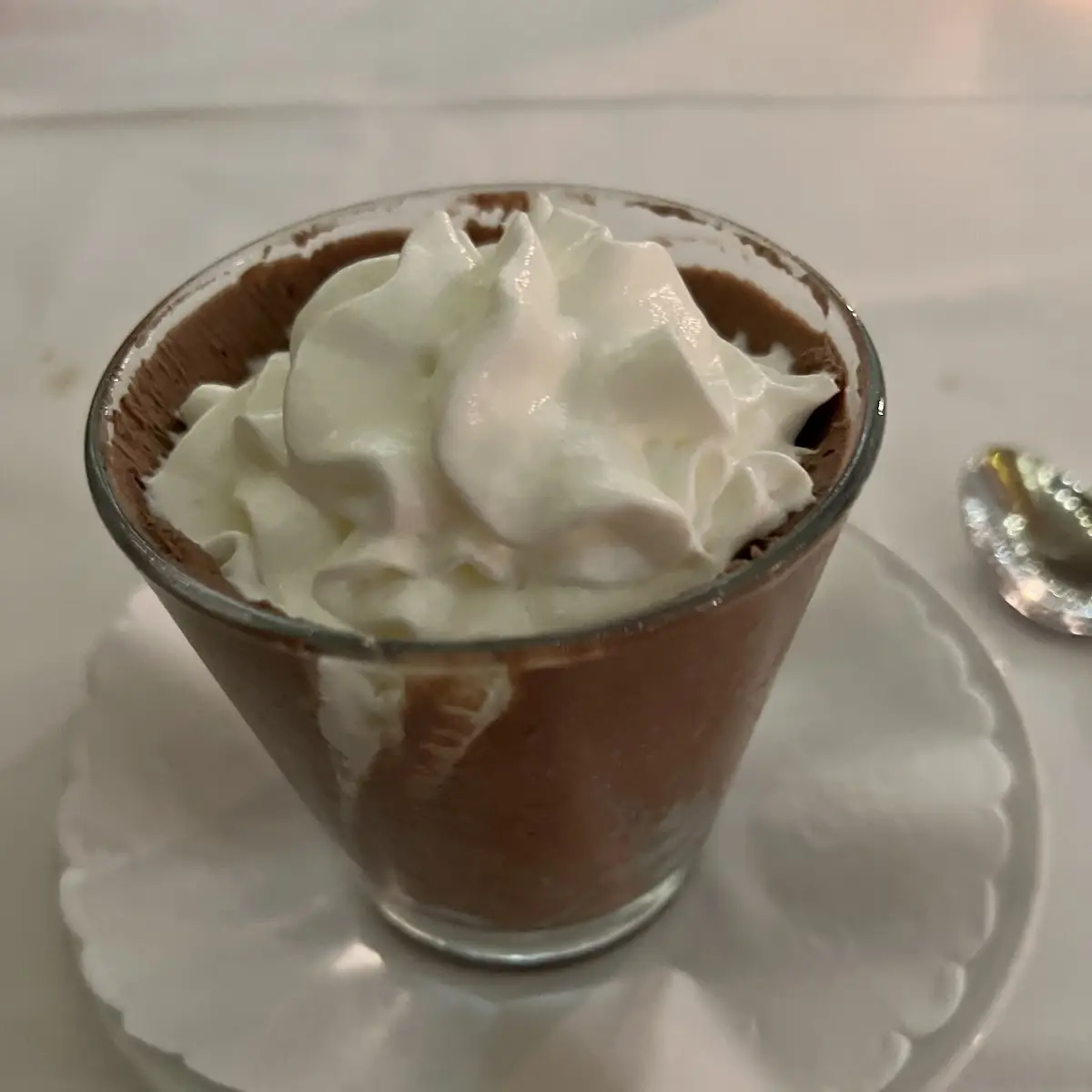 Chocolate Mousse with Whipped Cream