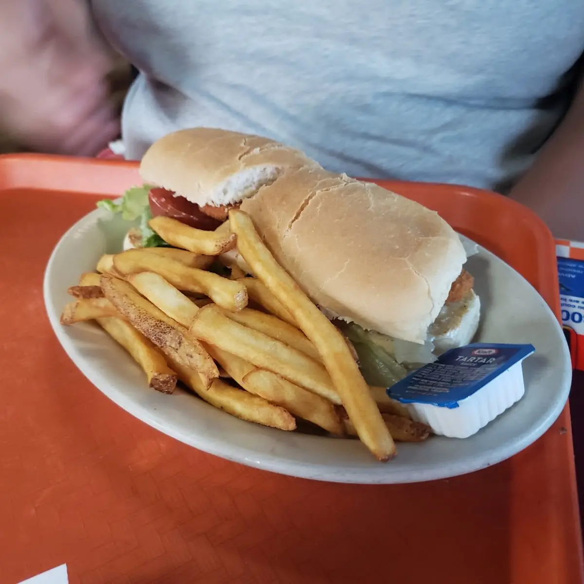 Fish Sandwich and French Fries