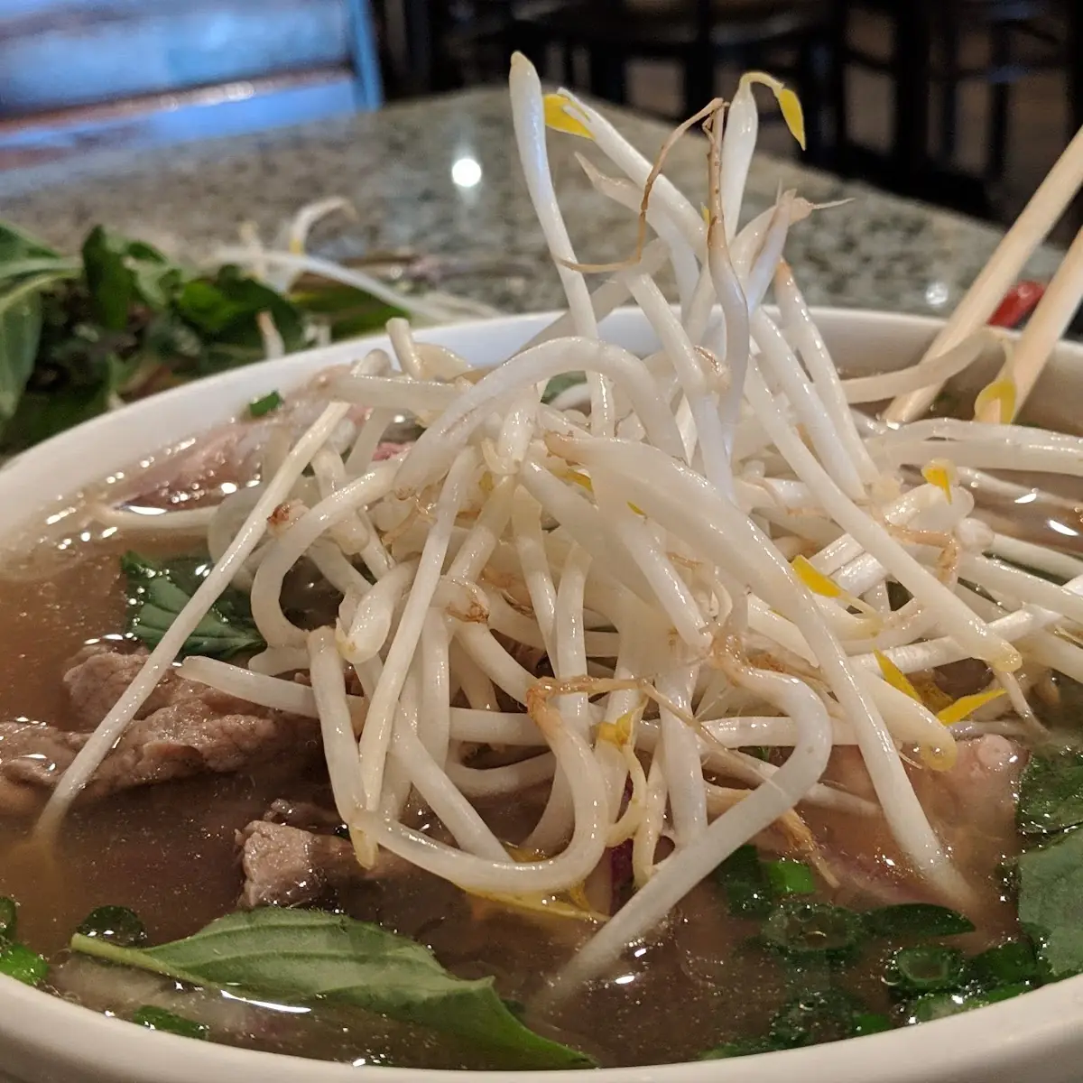 15. Noodle soup with Eye Round and Beef Meatballs - Pho Tai Bo Vien