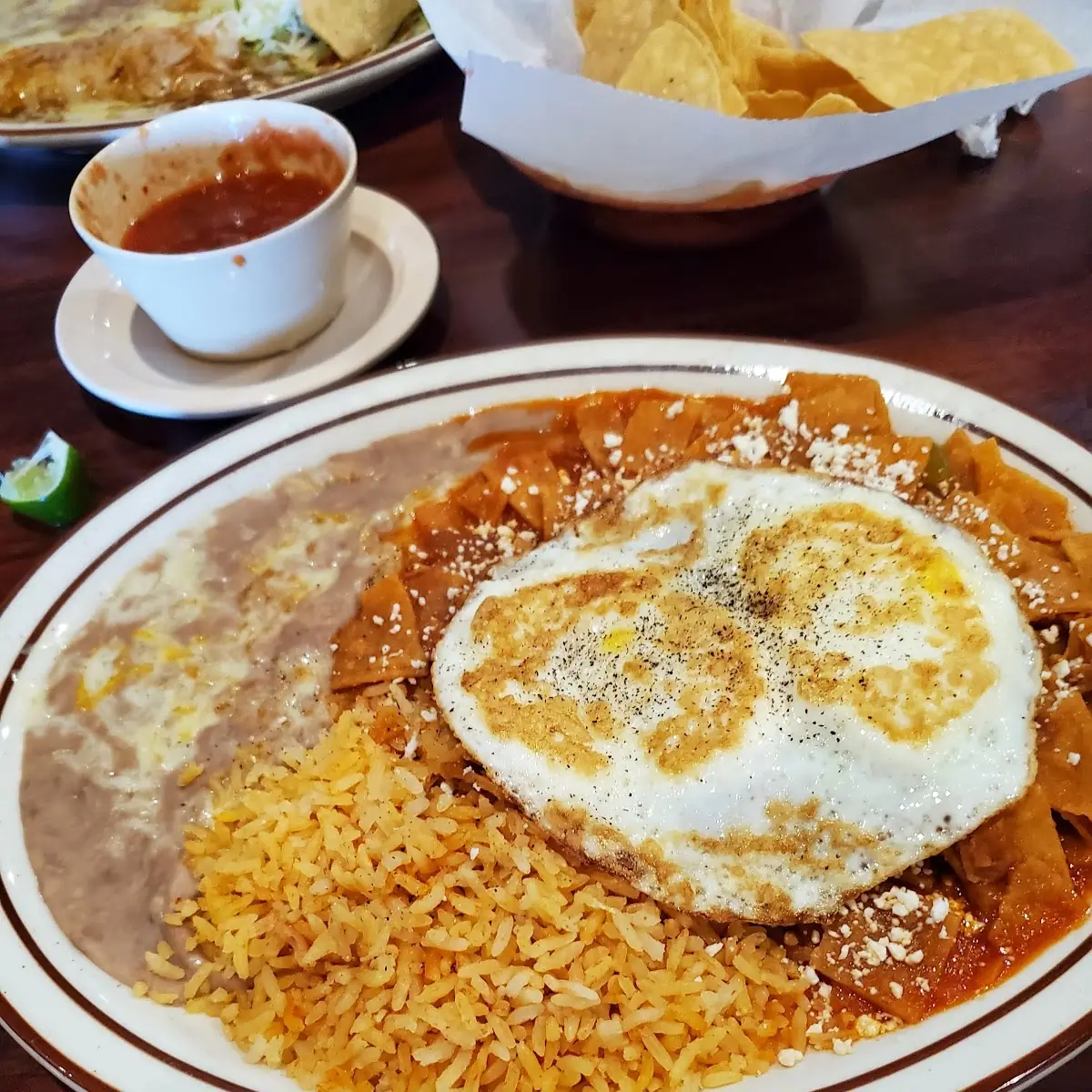 Taco Enchilada and Chile Relleno Plate