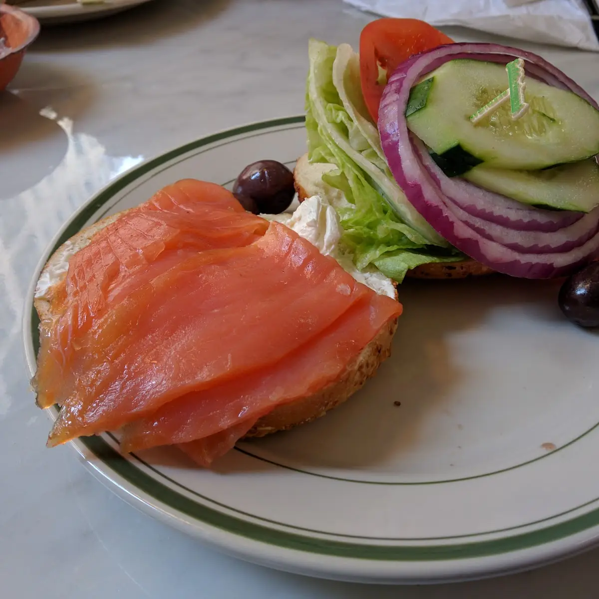Evan's Bagel with Nova Lox Cream Cheese