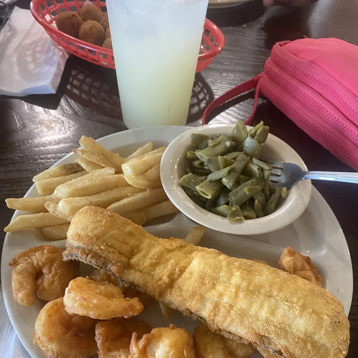Fried Shrimp Fried Oysters and Deviled Crab