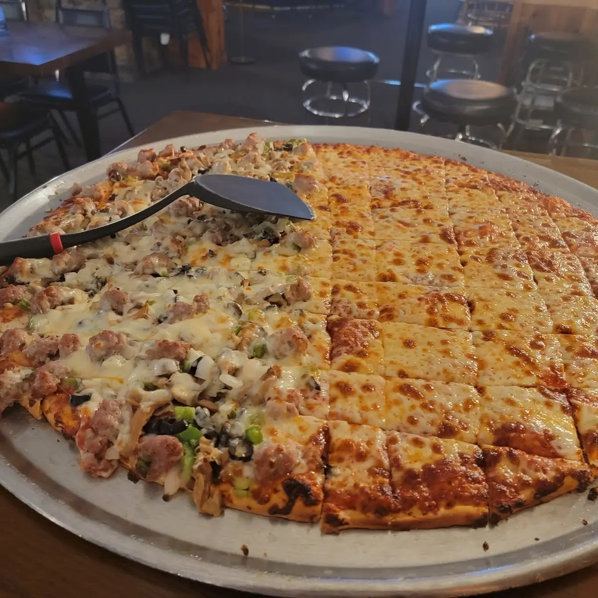 Half Garbage Half Pepperoni Pizza