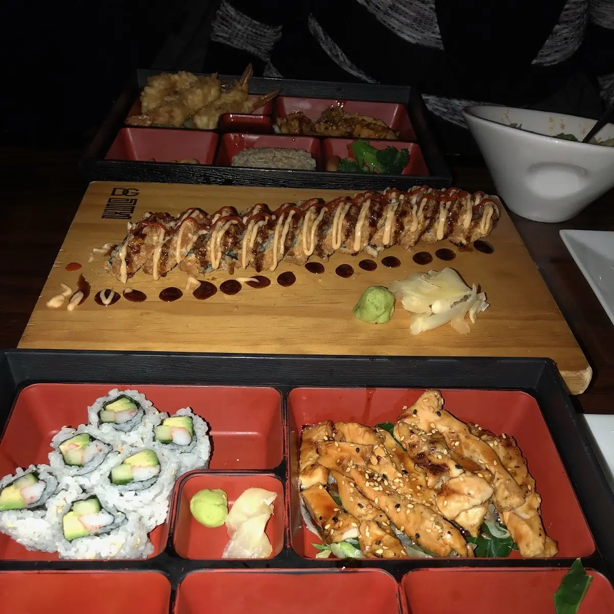 Chicken Teriyaki Bento Box and Thursday Roll