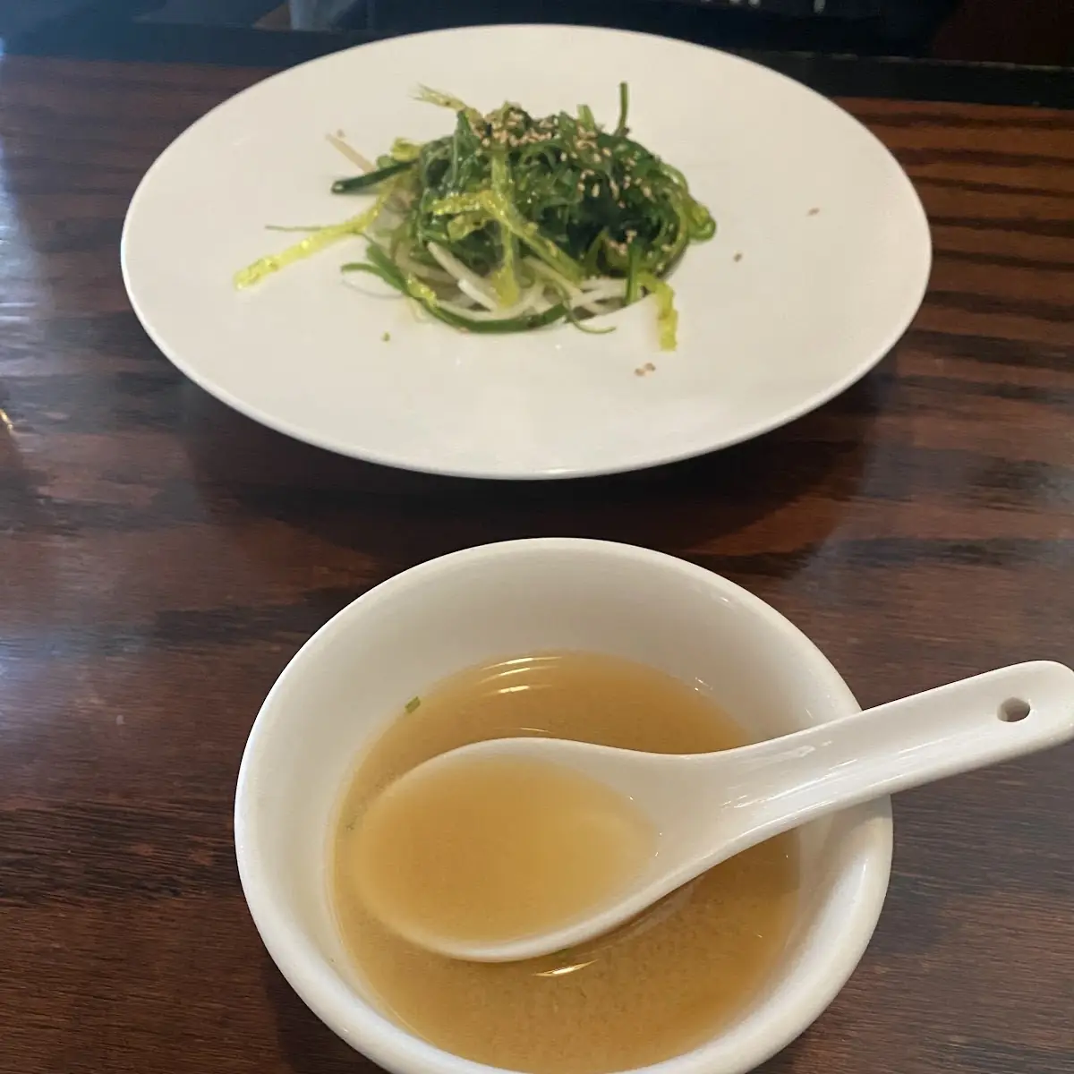 Miso Soup & Seaweed Salad