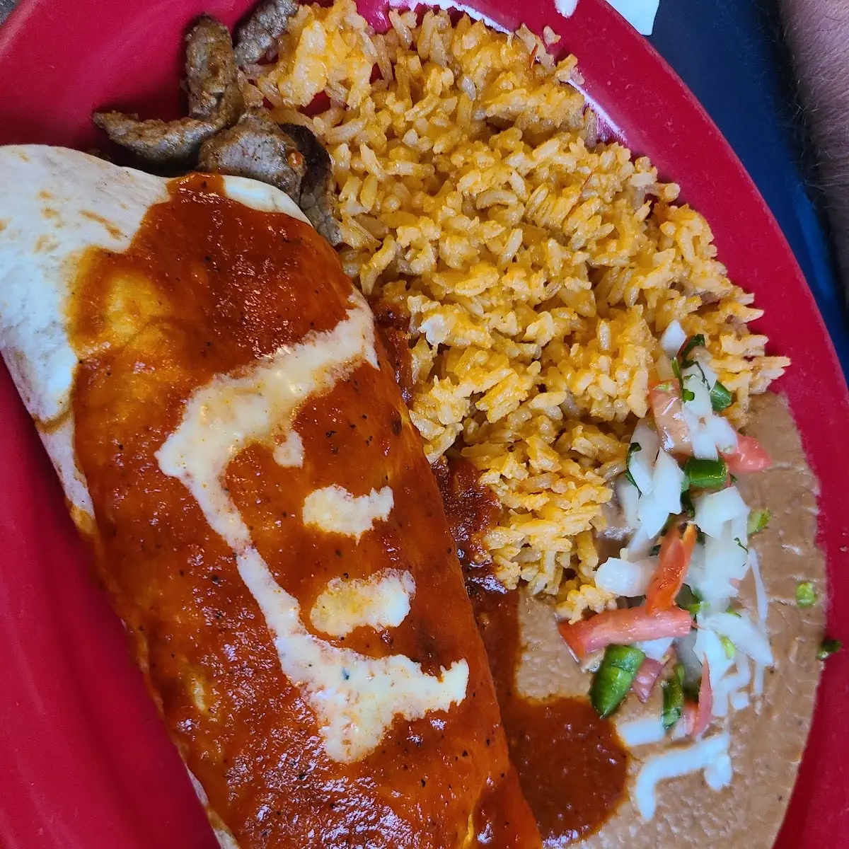 One Taco Two Enchiladas & Rice