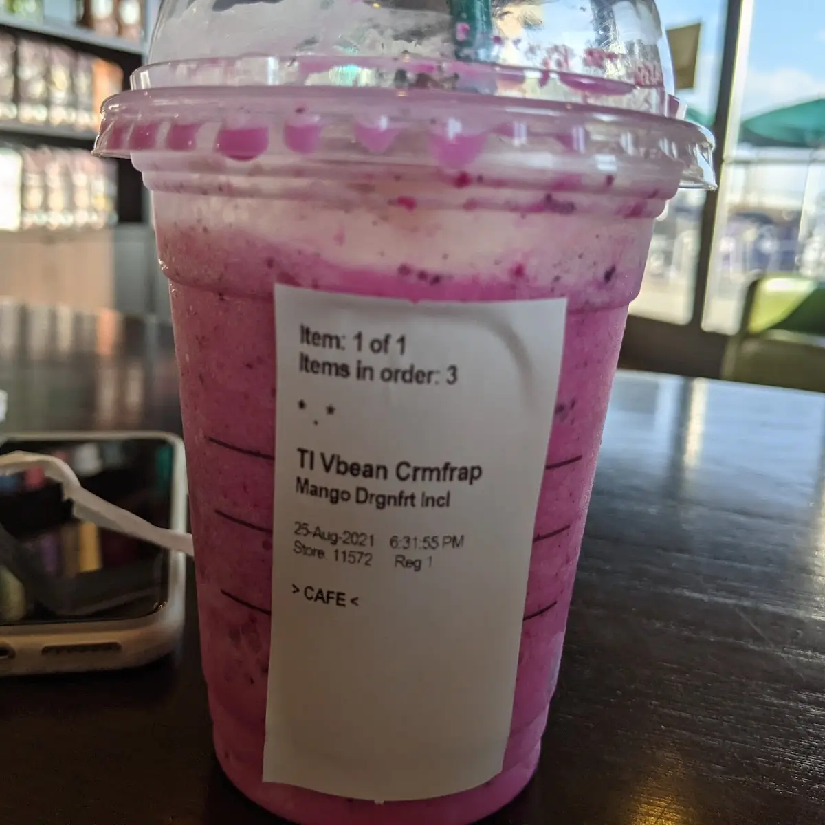 Mango Dragon Fruit Frappe