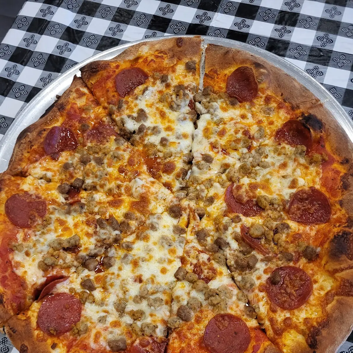 Pepperoni Beef and Sausage Pizza