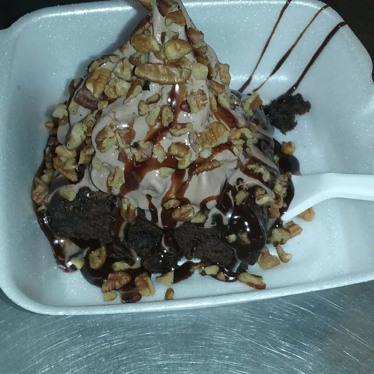 Brownie with Chocolate Ice Cream