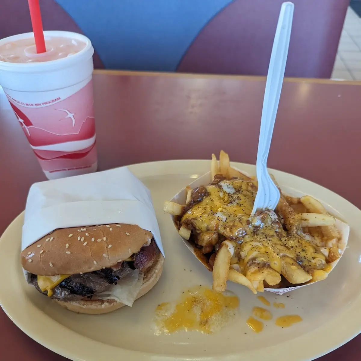 Bacon Cheeseburger and Chili Cheese Fries