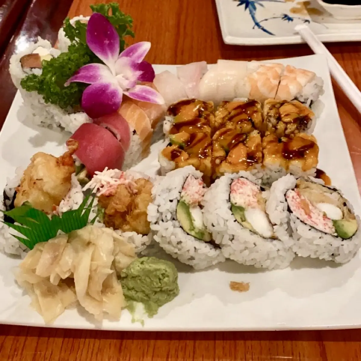 Sushi Sampler Rainbow Roll & California Roll
