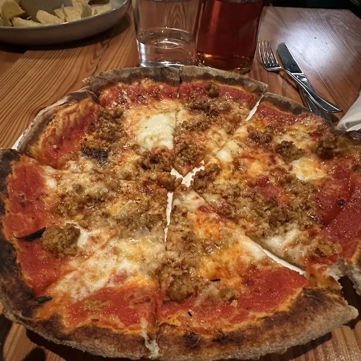 Sausage and Black Pepper Honey Pizza