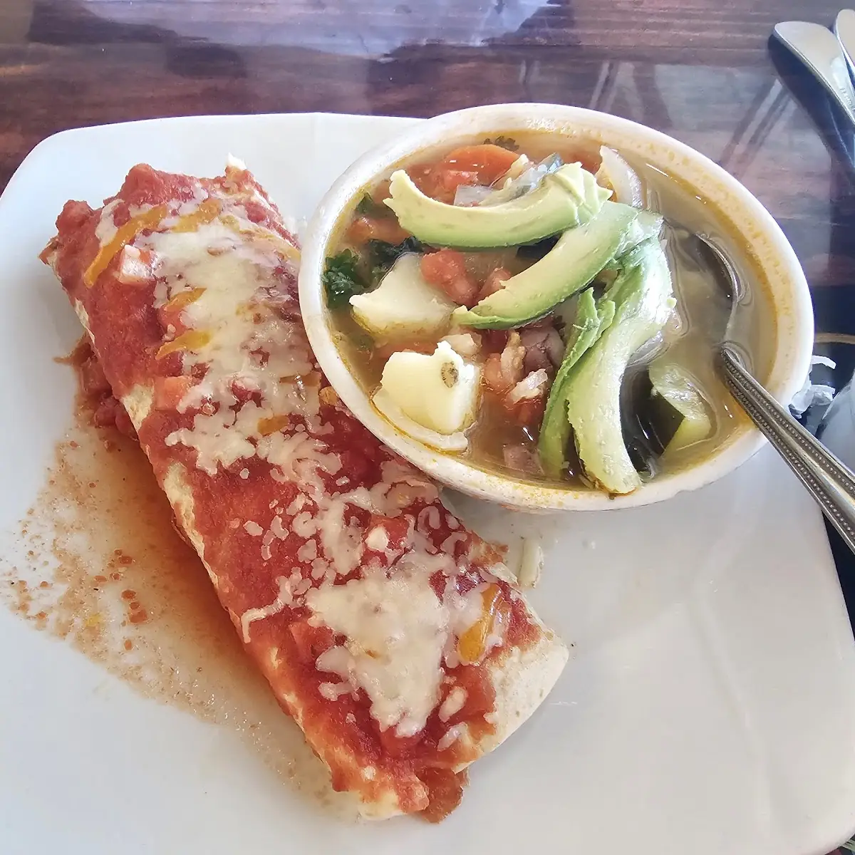 Chicken Soup and Chicken Burrito