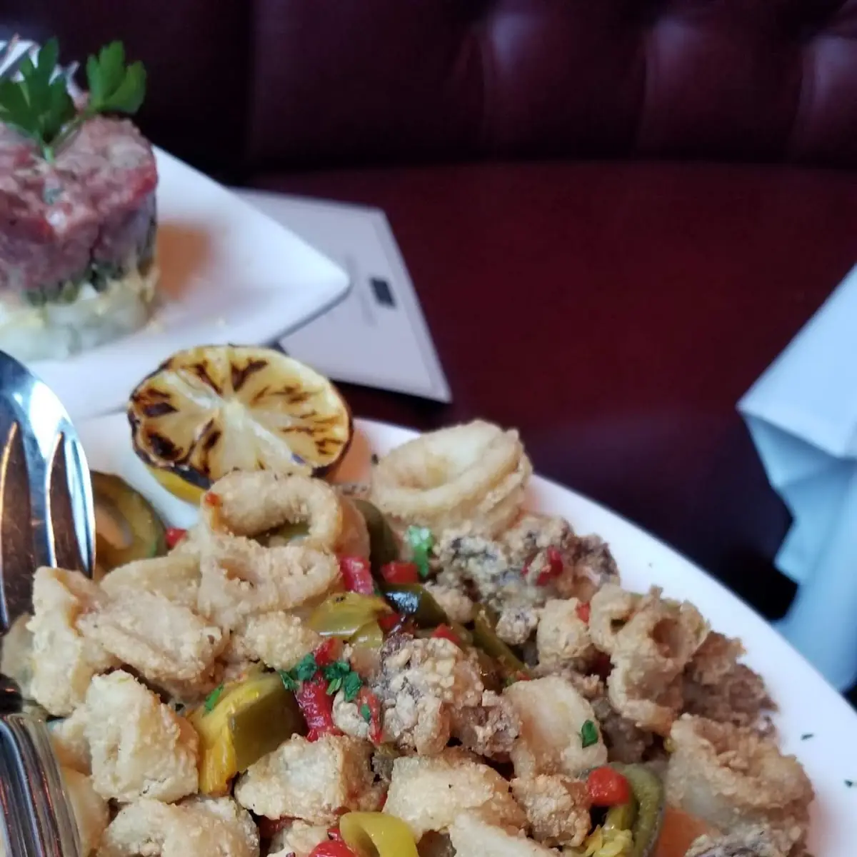 Pan-Fried Calamari with Hot Cherry Peppers