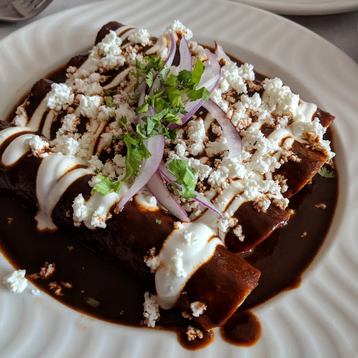 Chicken Enchiladas in Mole
