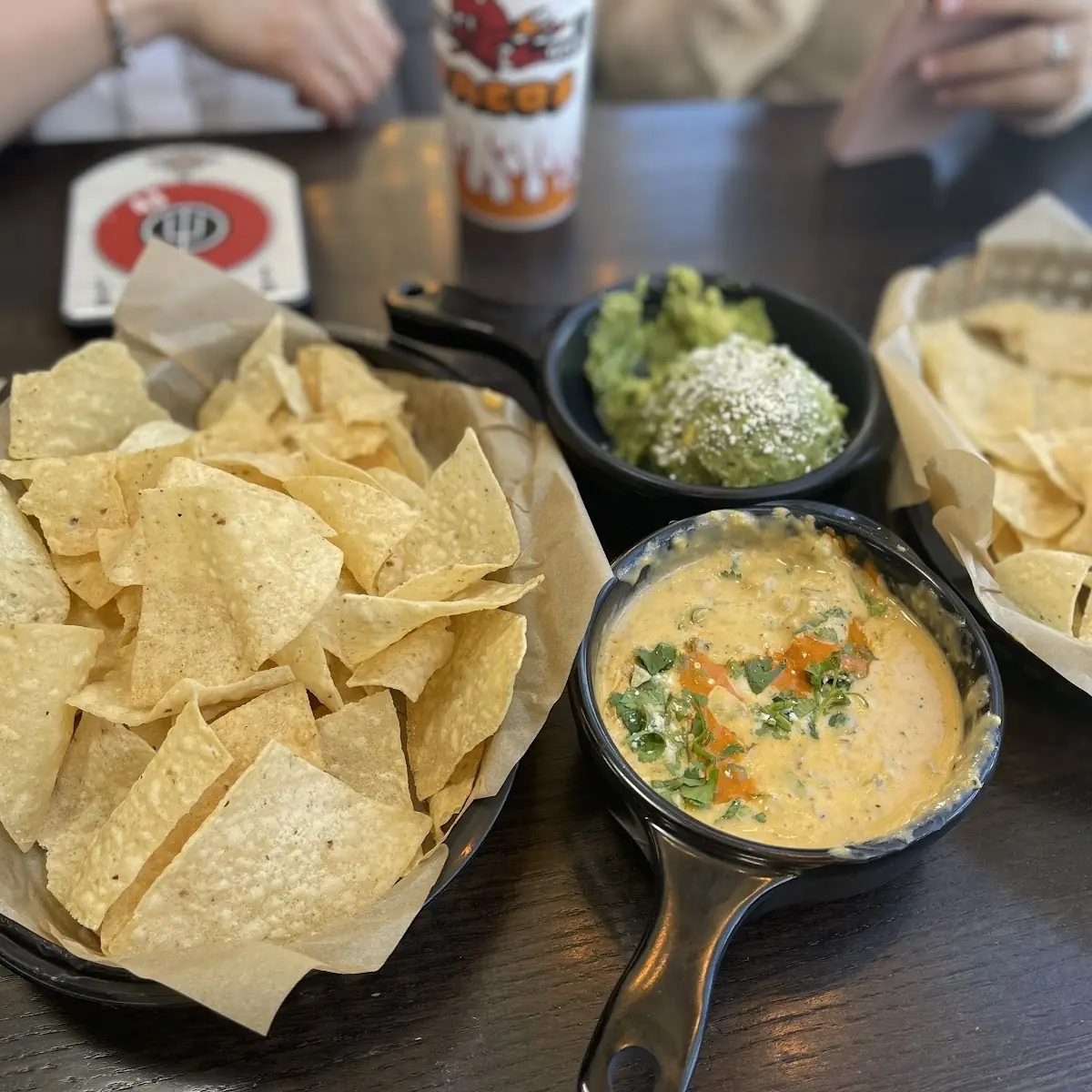 Guacamole and Queso Dip