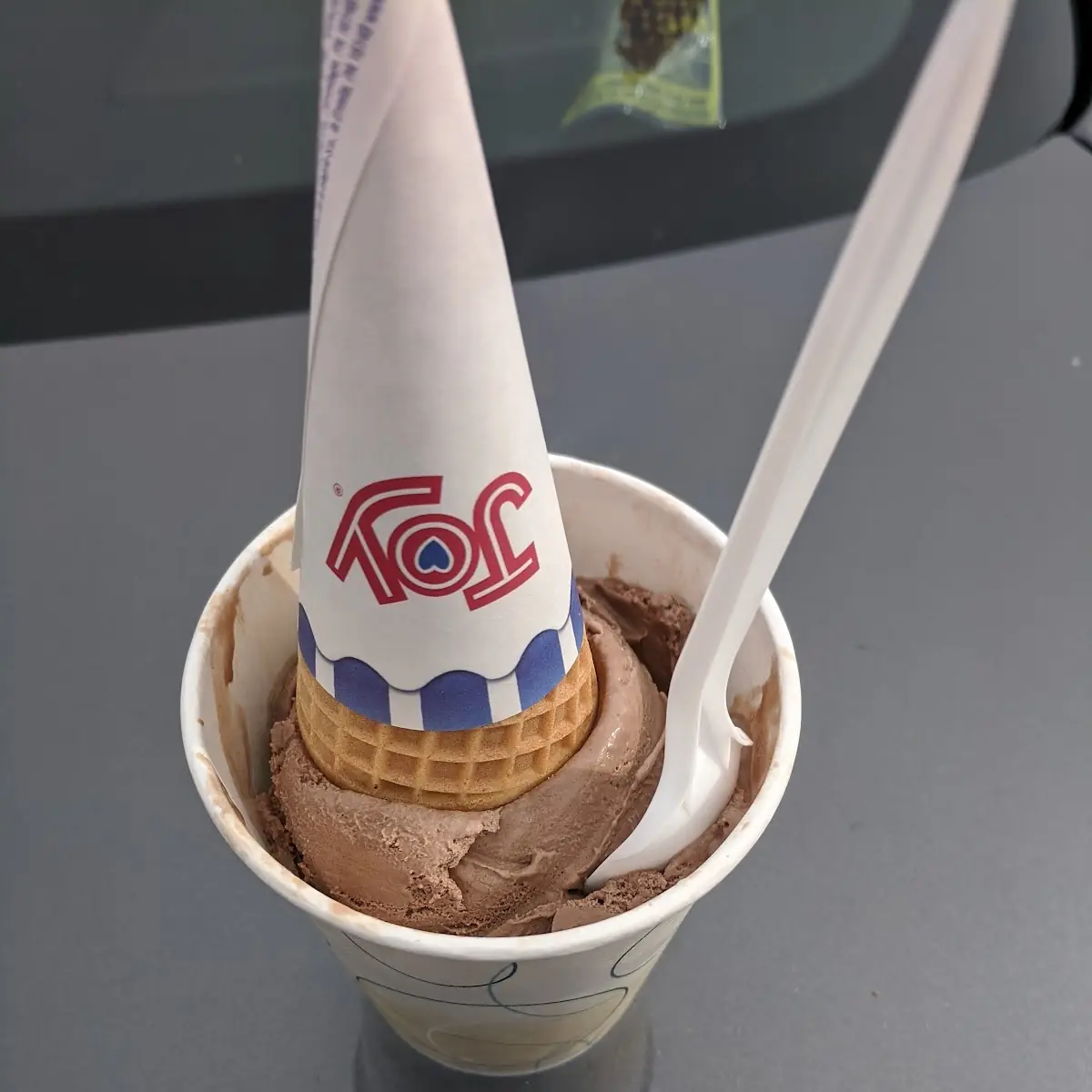 Chocolate Ice-Cream with Sugar Cone