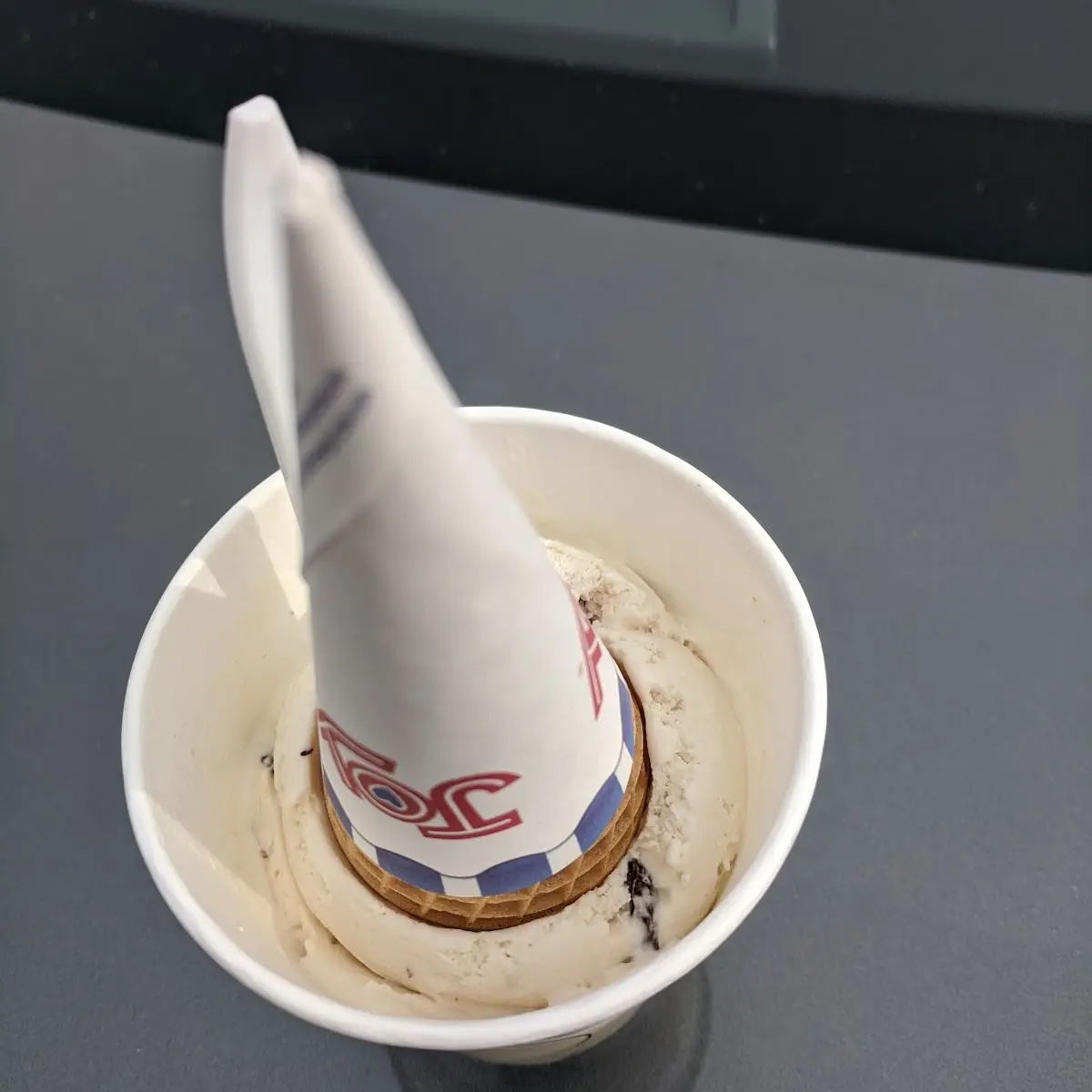 Rum Raisin Ice-Cream with Sugar Cone