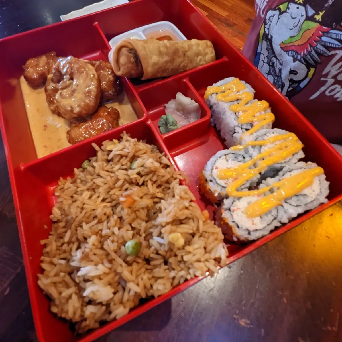 Bento Box with Bang Bang Shrimp