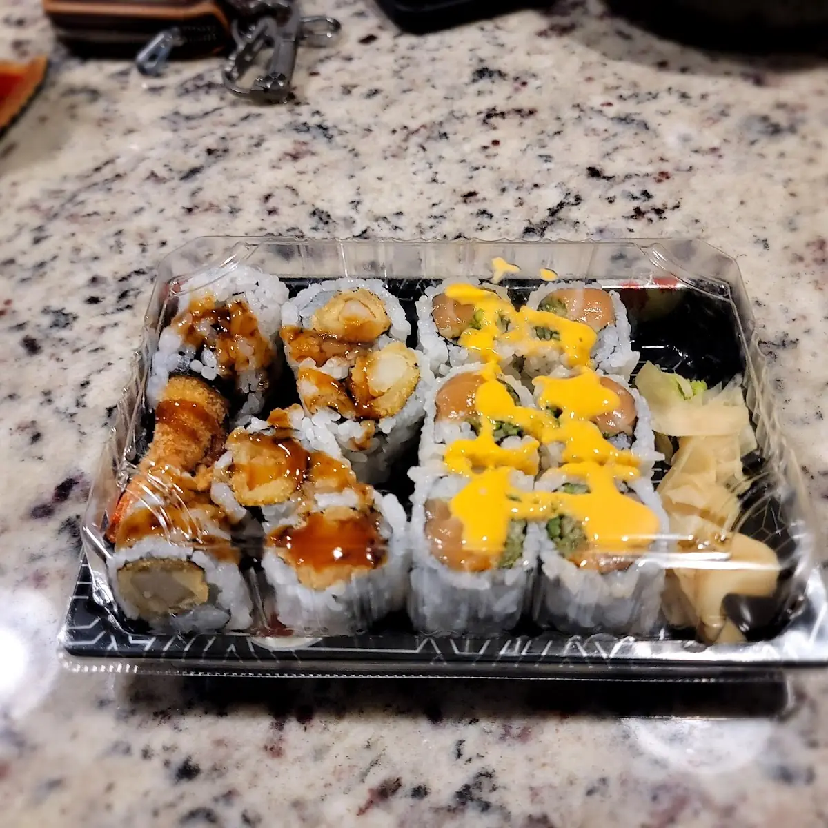 Shrimp Tempura & Spicy Salmon