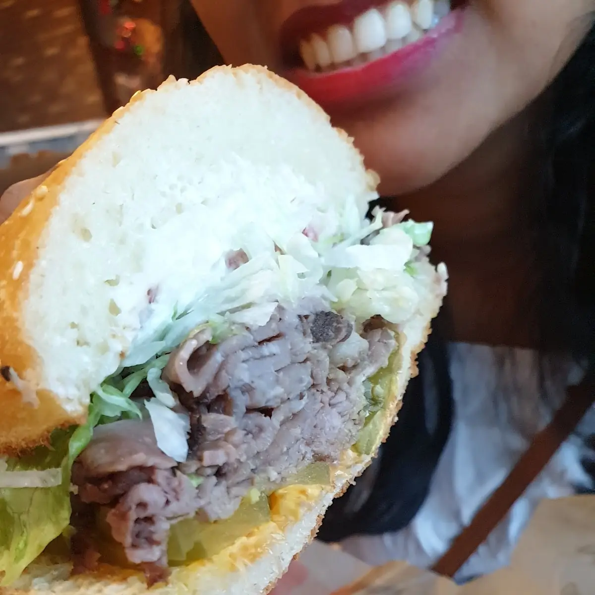 Roast Beef and Cheese Burger