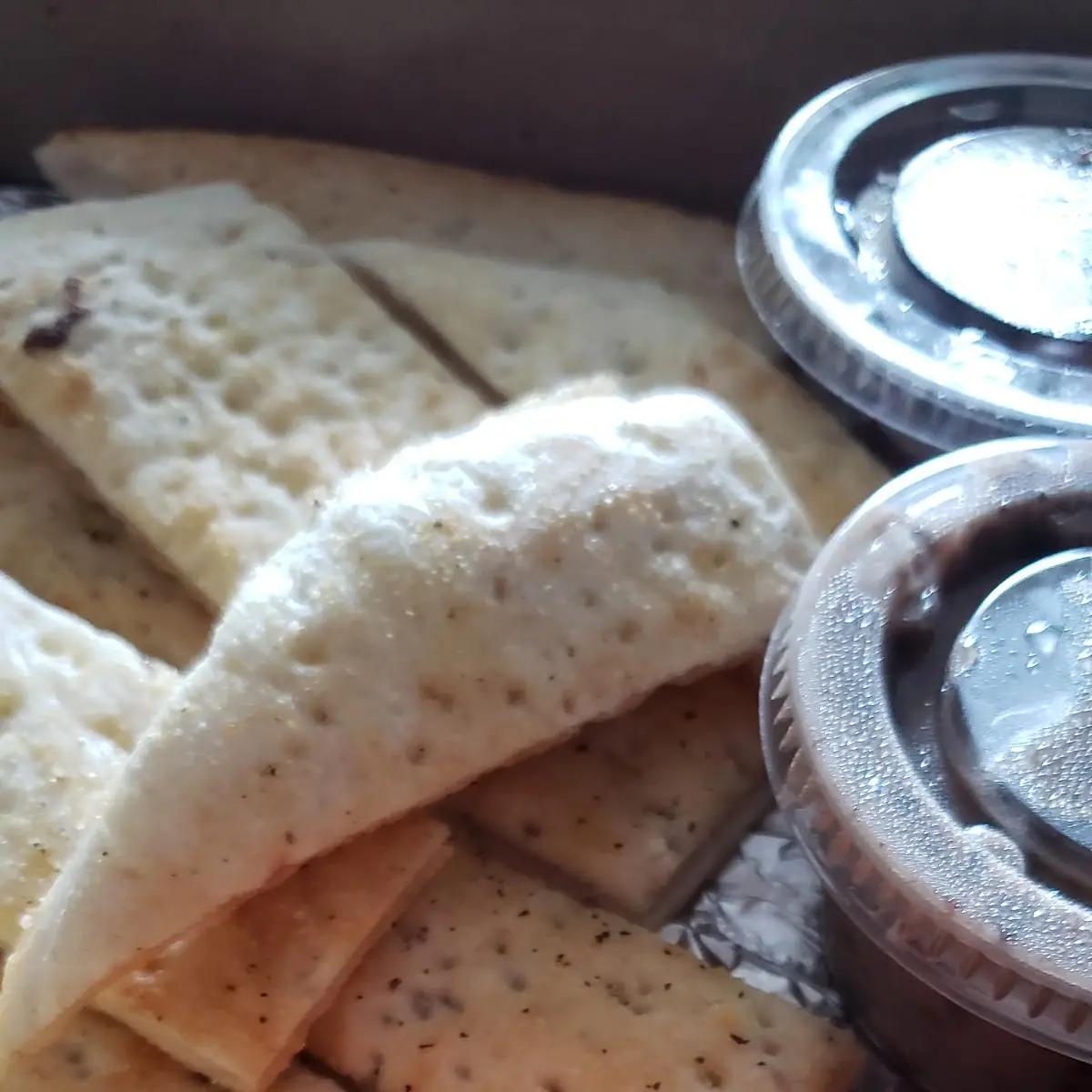 Pizza Chips and Black Bean Salsa