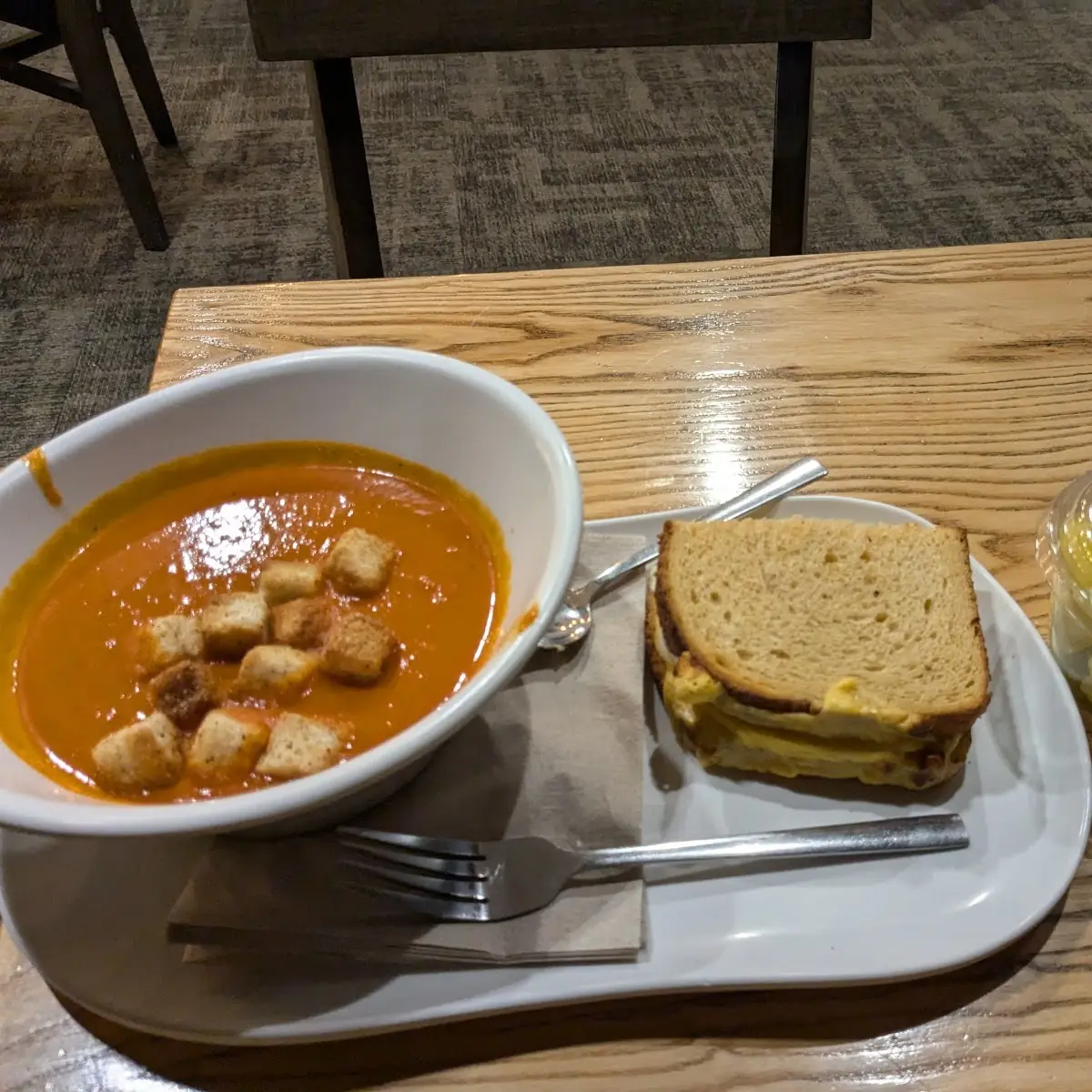 Grilled Cheese with Tomato Basil Soup