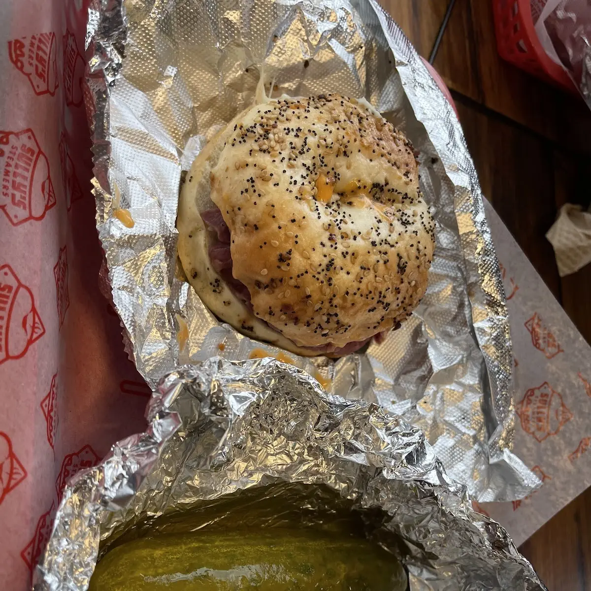 Reuben on an Everything Bagel