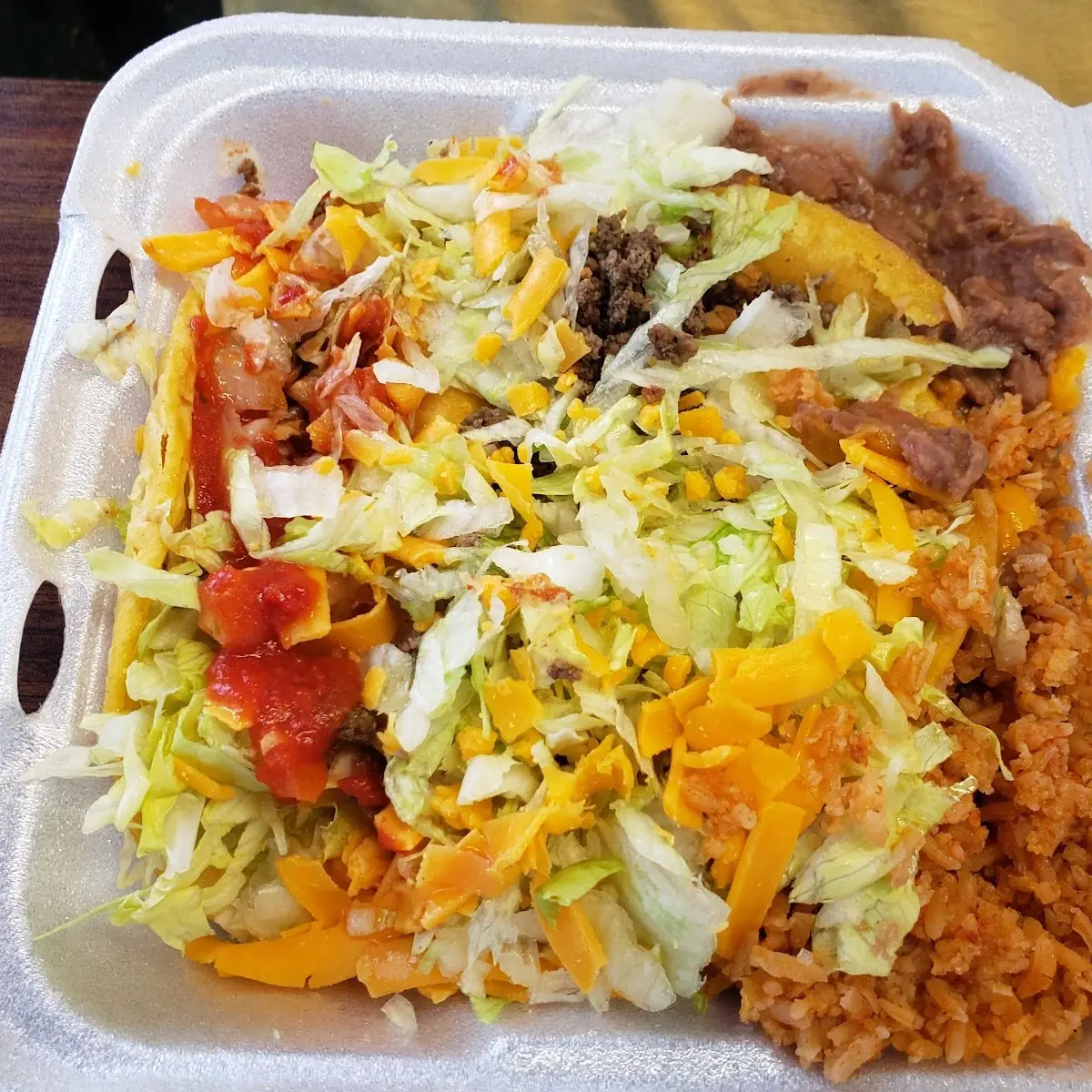 2 Tacos Rice Beans