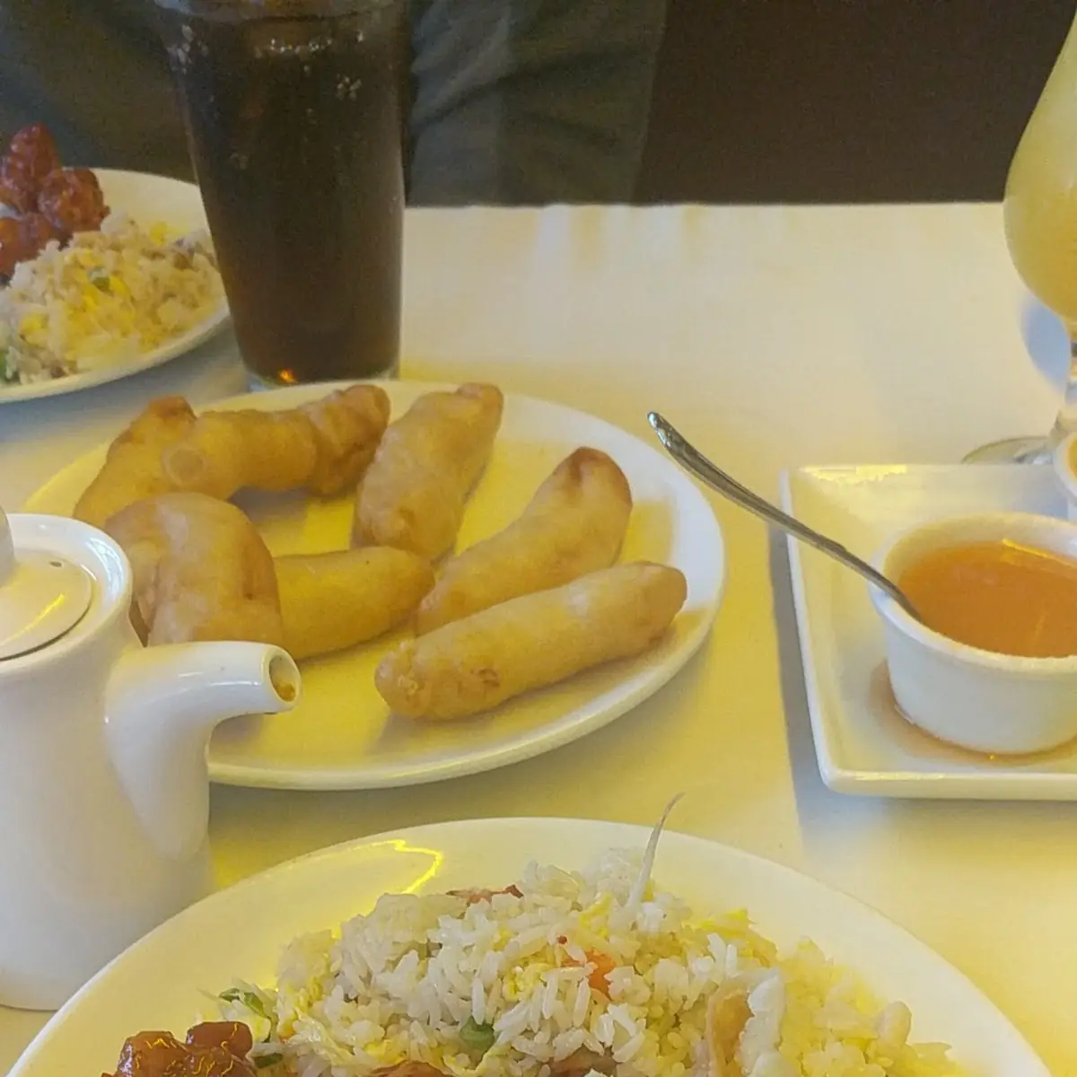 Orange Chicken with Crab Rangoon and House Rice