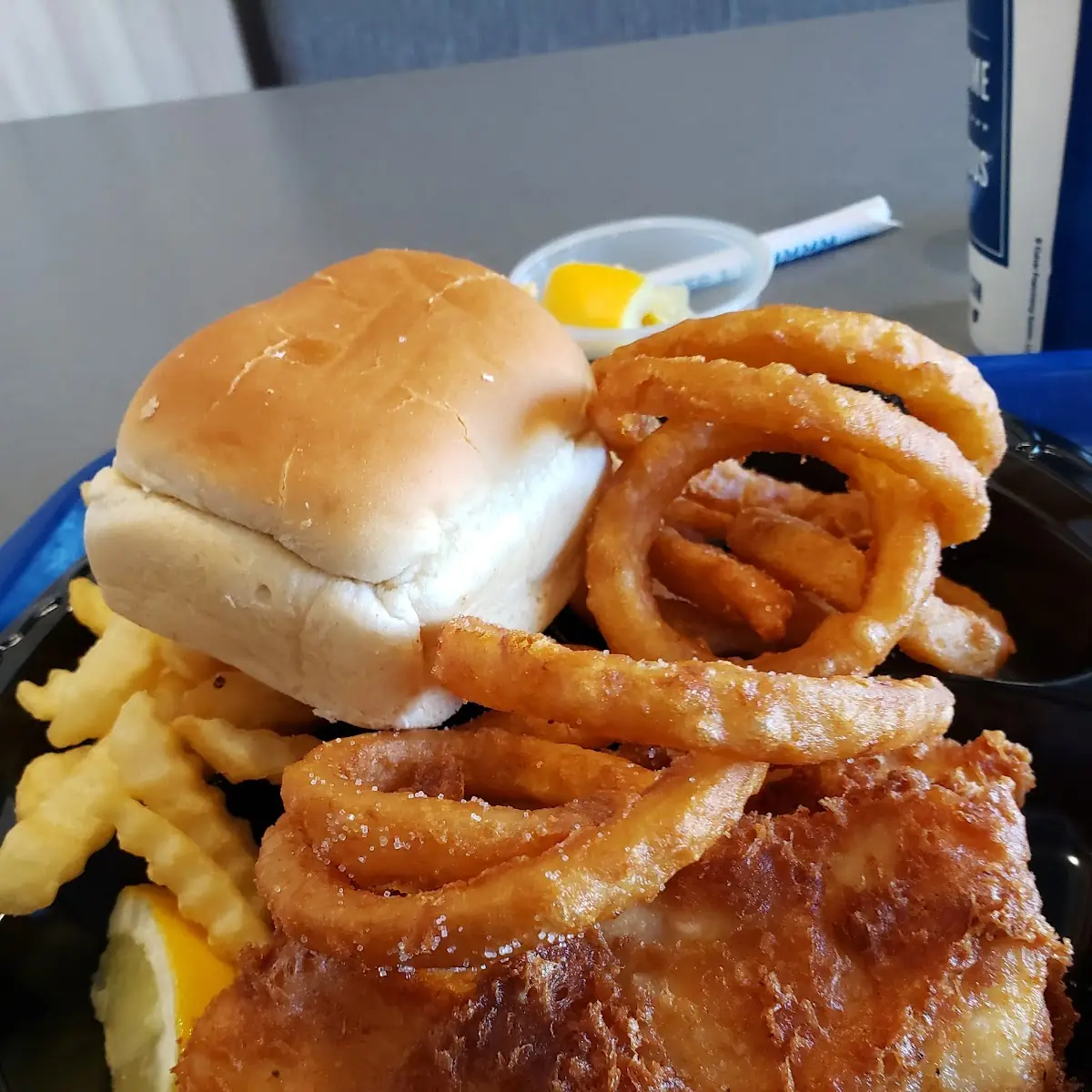 Fish and Chips with Onion Rings