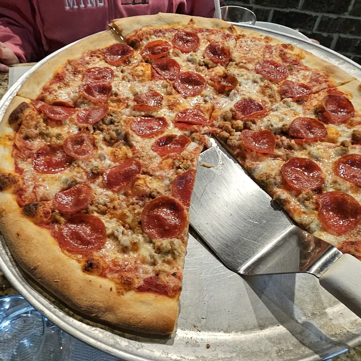 Pepperoni Pizza with Hamburger