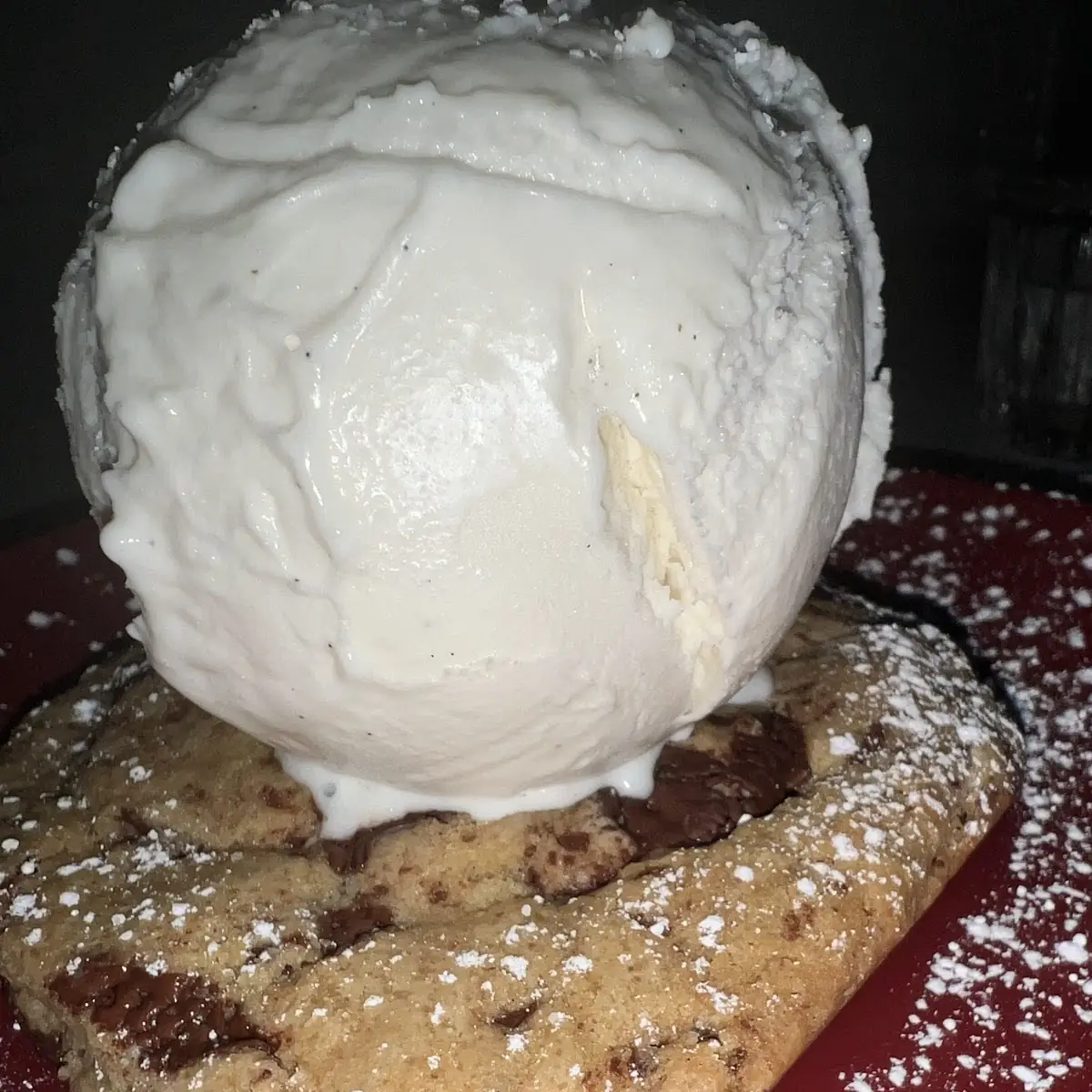 Nutella Cookie with Vanilla Ice Cream