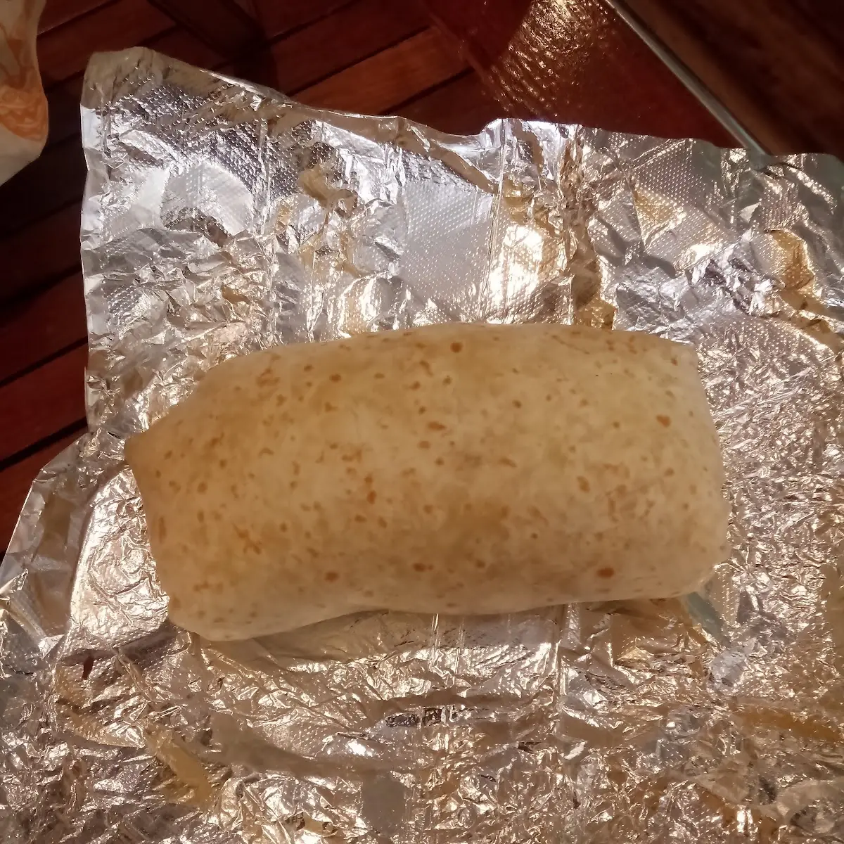 Spanish Rice and Cheese Burrito
