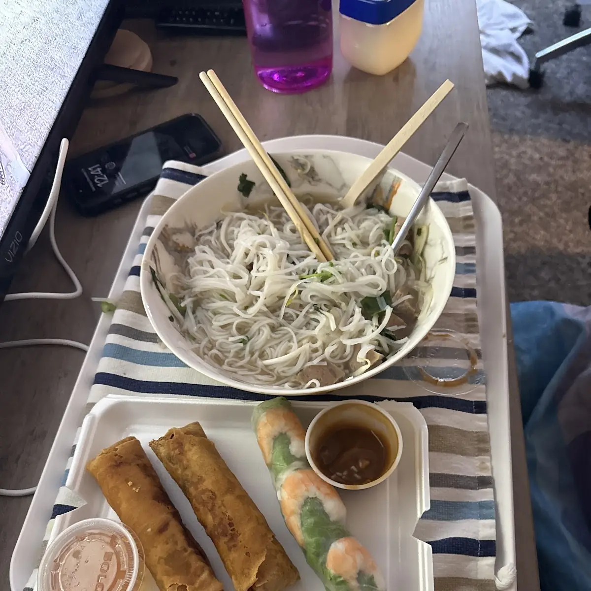 Summer Roll Spring Roll Pho Thai with Meatballs