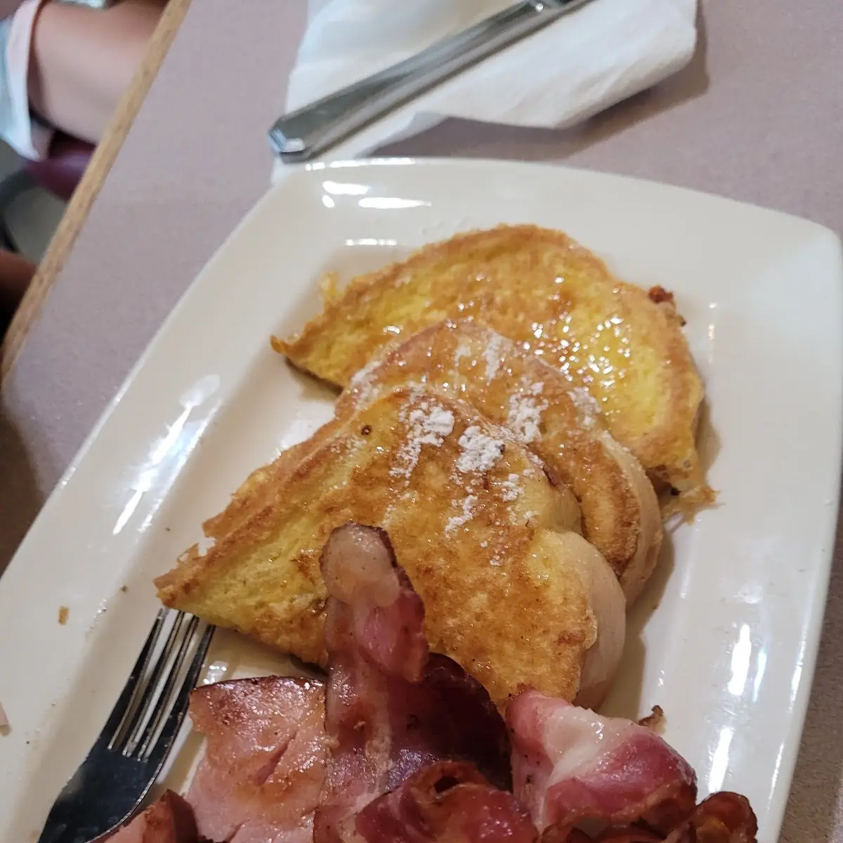 French Toast with Bacon and Ham